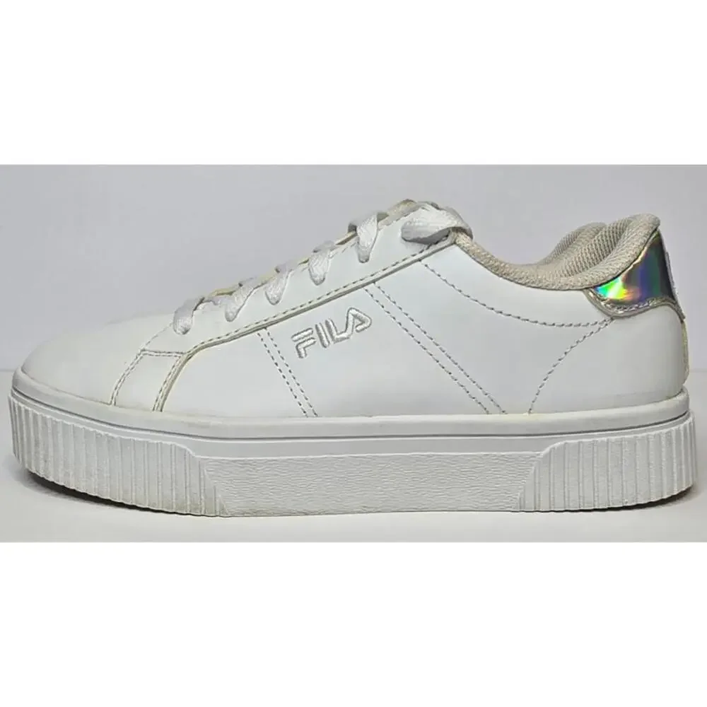 FILA WHITE LEATHER HOLOGRAPHIC PANACHE SNEAKERS SZ: 6.5 EUC‎ - Picture 2 of 6